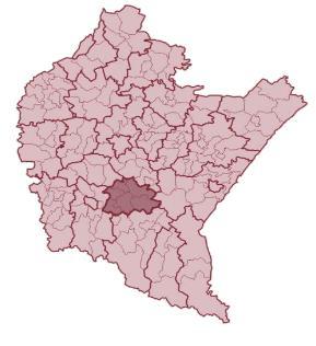 Założena pala Gmny Haczó Rysunek 3. Lokalzacja Poatu Brzozoskego na tle Wojeództa Podkarpackego. 3.2.