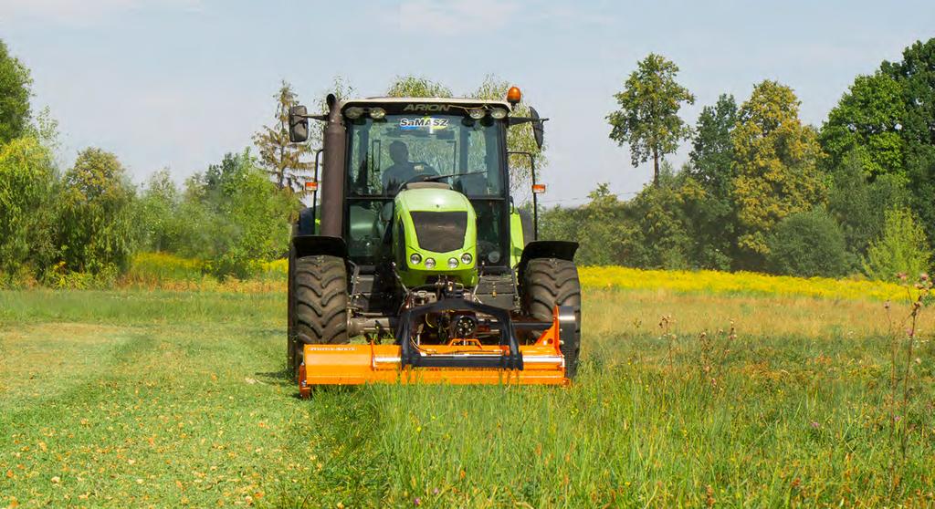 Kosiarki bijakowe GRINO 160, GRINO 180, GRINO 200, GRINO 220 Tylno-czołowe, klasa średnia Grino w standardzie agregowane jest z ciągnikiem na zaczepie trójpunktowym kategorii I lub II.