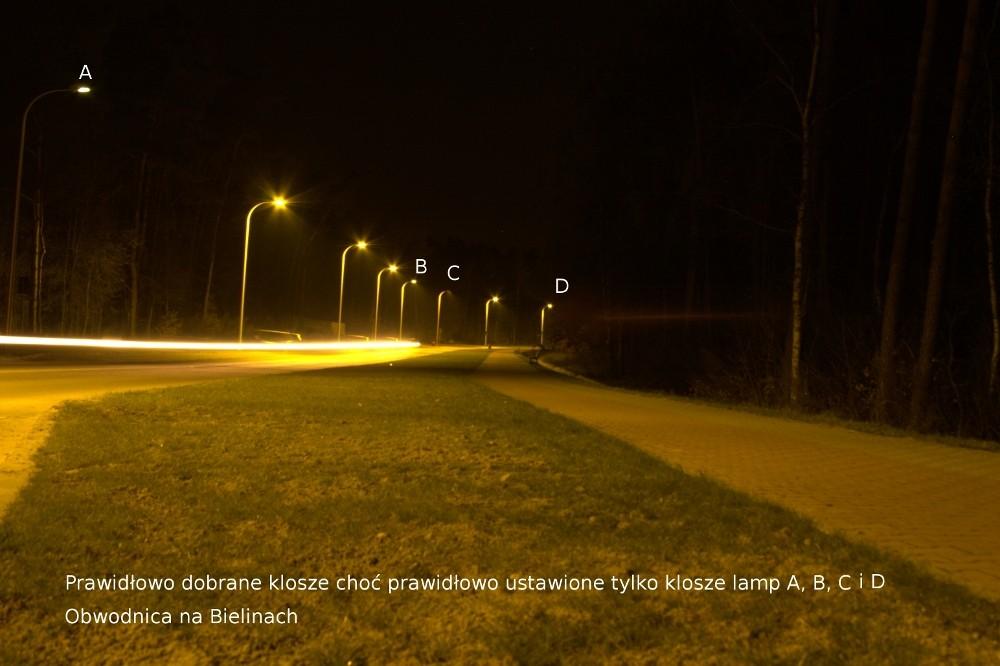 Zastosowanie prawidłowych opraw nie zawsze oznacza prawidłowego oświetlenia. Prawidłowe oprawy zastosowane na tzw.