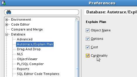 Zaznacz opcję Cardinality w obszarze Explain Plan. Zatwierdź zmiany przyciskiem OK. b.
