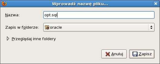 17. Pobierz do katalogu domowego użytkownika oracle skrypt opt.sql, który utworzy zestaw danych potrzebnych do ćwiczeń. W tym celu: a.