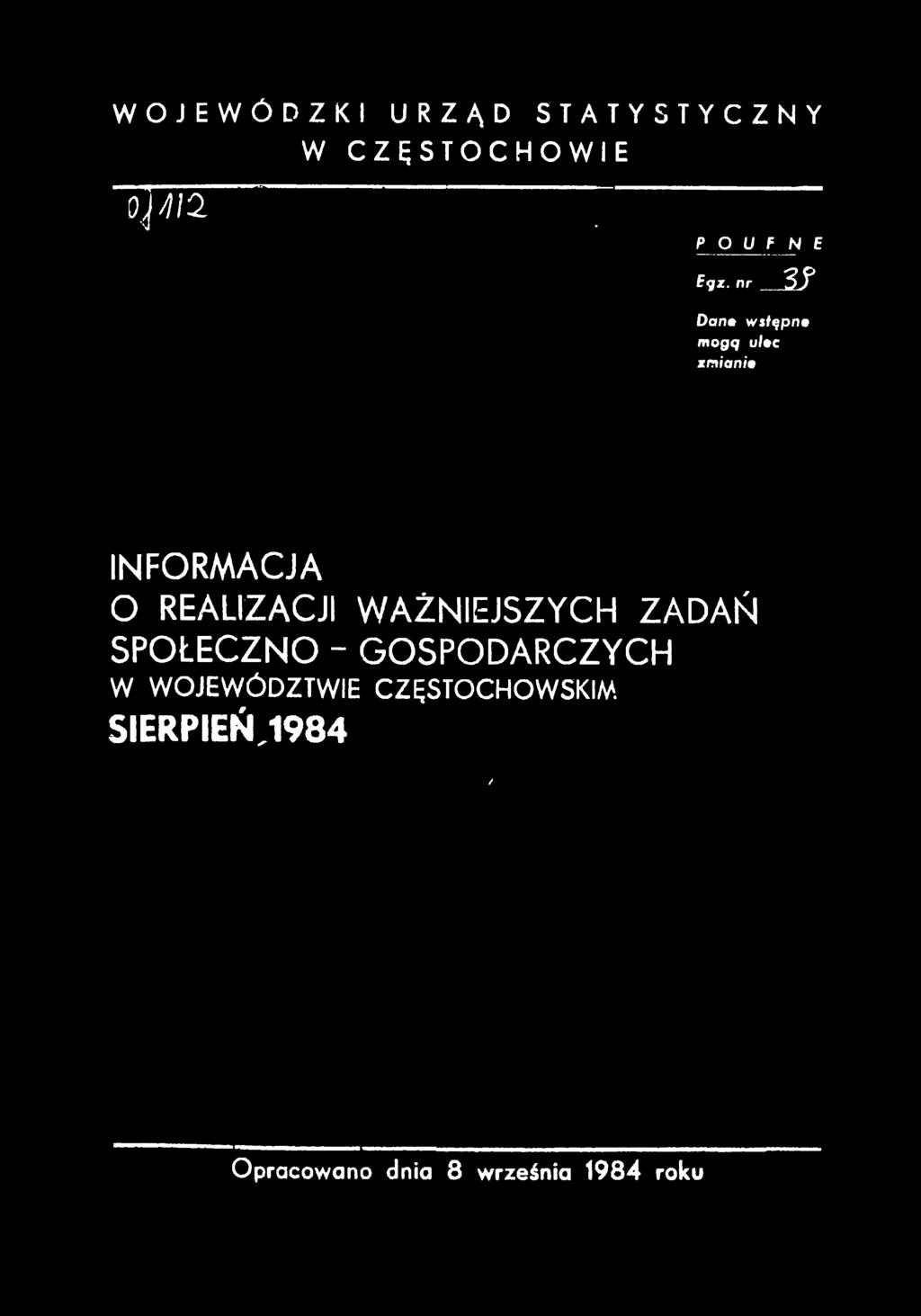 SPOŁECZNO - GOSPODARCZYCH W W O J E W Ó D Z T