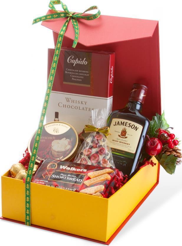 CL40 SCOTTISH BOX Whisky Jameson 0,2 l Cupido whisky chocolates 150 g Walkers pure butter shortbread 160 g
