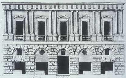 5. Palazzo Rucellai pagrindinis fasadas.