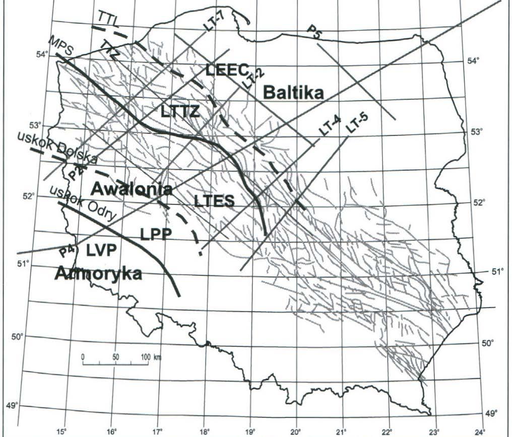 Budowa geologiczna głębokiego podłoża platformy paleozoicznej południowo-zachodniej Polski... 211 dobna wydaje się obecność dwóch pięter strukturalnych na terenie Pomorza.