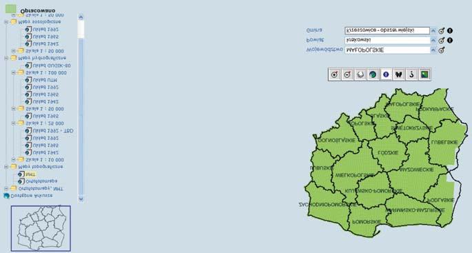 76 Numeryczny Model Terenu dla całej Polski (rys. 12) wygenerowano na podstawie zdjęć lotniczych w skali 1:13 000. Przykładową charakterystykę NMT dla woj. małopolskiego przedstawia rysunek 13. Rys.