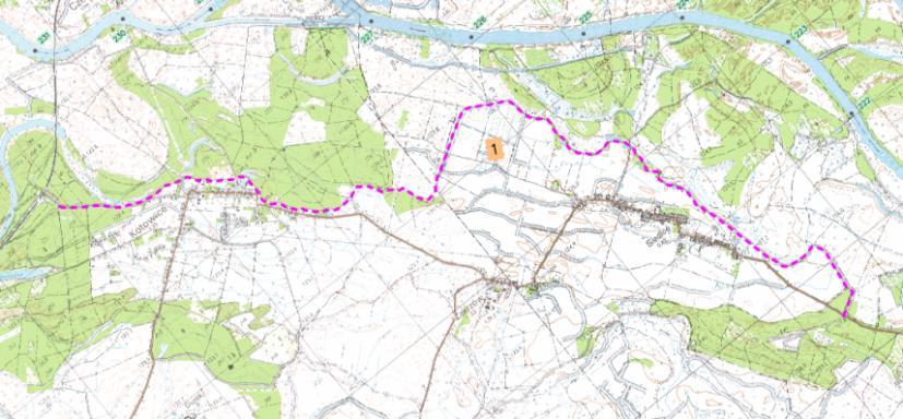 MAPA POGLĄDOWA KONTRAKT B1-2 Lokalizacja: Lewy brzeg rzeki Odry, na terenie