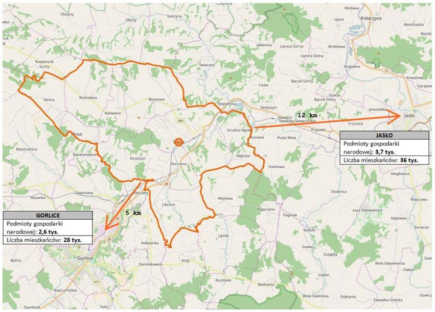1.3 GMINA BIECZ - INFORMACJE WSTĘPNE Gmina Biecz stanowi jedną z jednostek samorządu terytorialnego, wchodzących w skład powiatu gorlickiego.