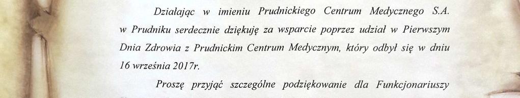 Policji w Oleśnie.