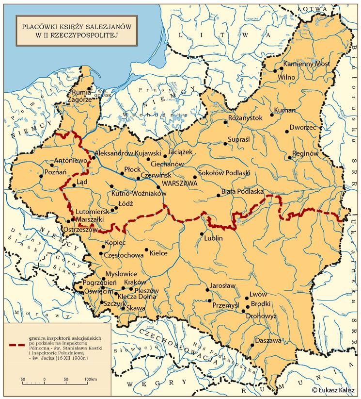 OKOLICZNOŚCI POWSTANIA NIŻSZEGO SEMINARIUM TS W REGINOWIE 177 2015, 15; Krawiec 2004, 516; Żurek 2003, III) Reginów jest niewłaściwie naniesiony, gdyż został umieszczony na północ od Dworca, co nie