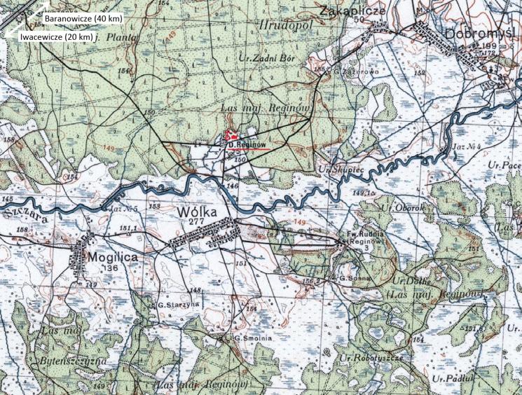 178 ŁUKASZ KALISZ Mapa 2. Dwór Reginów, mapa taktyczna z 1932 roku. Źródło: Opracowanie własne na podstawie fragmentu mapy Byteń (MapyWIG 2016). 2. Fundacja im. śp.
