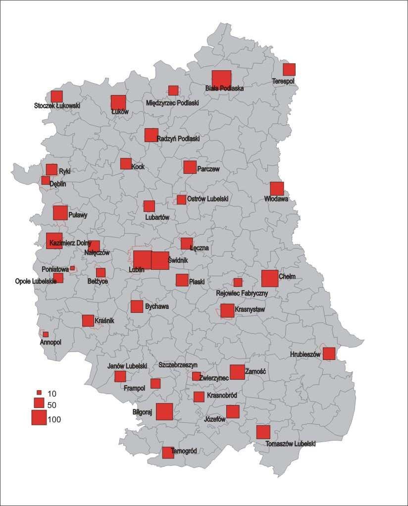 168 Jolanta Rodzoś, Monika Wesołowska względny przyrost liczby mieszkań (w odniesieniu do liczby mieszkańców) nie był zależny od wielkości miasta.