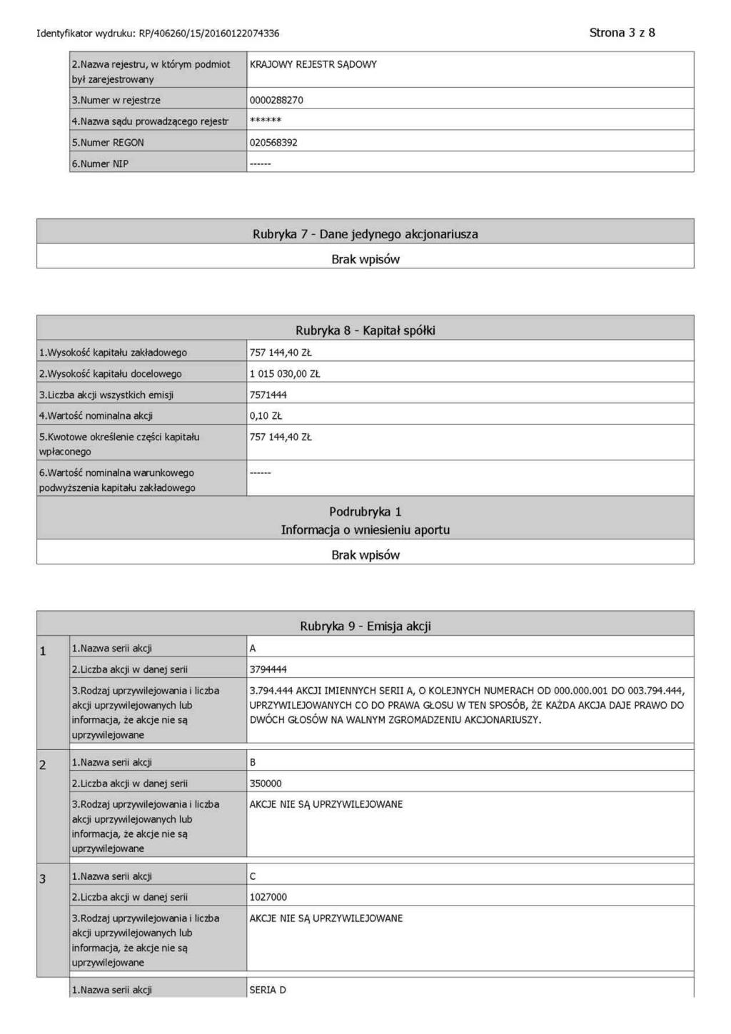 DOKUMENT INFORMACYJNY AGENCJA