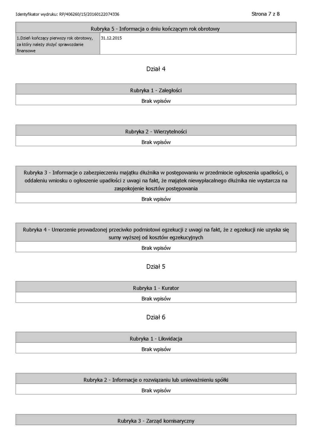 DOKUMENT INFORMACYJNY AGENCJA