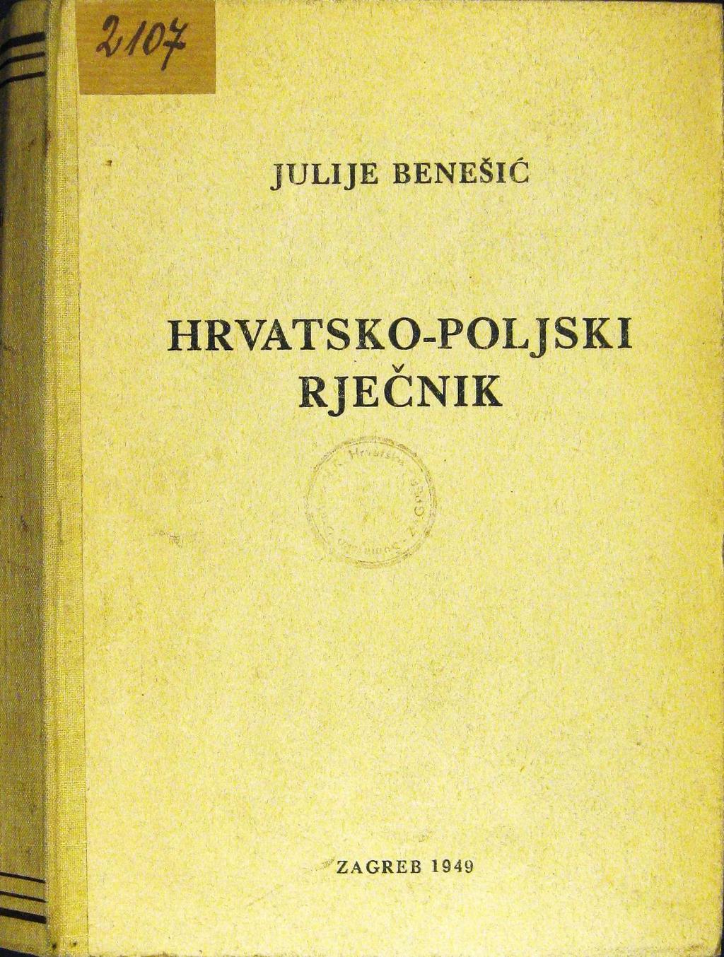 ШШШт- Hi 1 libl ##9,RJEČNICI,J:HRVATSKI,J:POLJSKI JULIJE