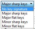 keys (tonacje durowe krzyżykowe) Major flat keys (tonacje durowe bemolowe)