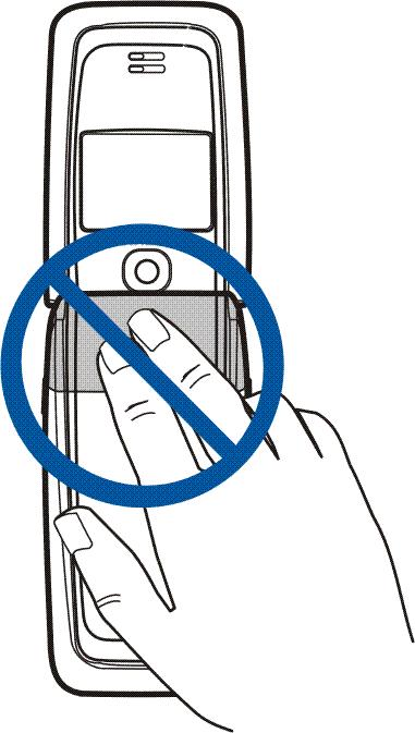 Prawid³owa pozycja telefonu Rozmawiaj±c, trzymaj telefon przy uchu. Urz±dzenie to ma antenê wewnêtrzn±.