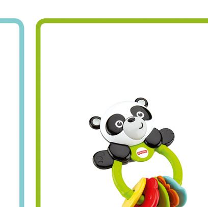 Grzechotka Lew (CGR32) Grzechotka Panda (CGR96) Sympatyczny lew z klekoczącymi krążkami zabawi dziecko w domu i na spacerze.