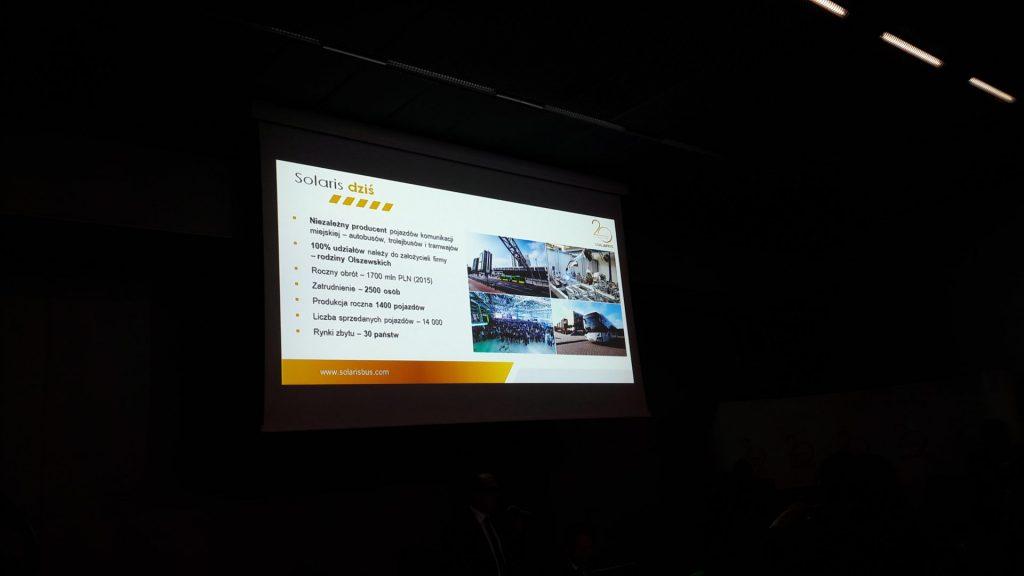Nie będę Was zanudzał slajdami z konferencji więc tylko wrzucę jeden ogólny Solaris przez te dwadzieścia lat wyprodukował blisko 14 tys autobusów w tym także miał przez pewien czas w ofercie autobusy