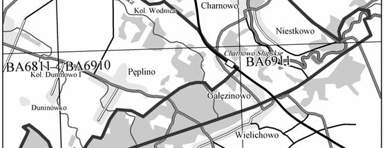 Wodnica, in the east Kolonia Niestkowo and Grabno. The northern border determines the administrative border of the city Ustka (Fig. 1).