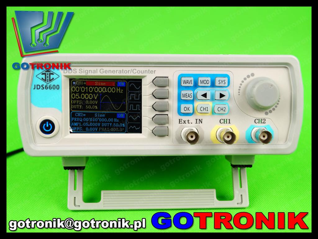 zastosowania geneatoa funkcyjnego JDS6600: dydaktyka - szkolnictwo: eneato funkcyjny DDS z seii JDS6600 idealnie nadaje się na wyposażenie szkolnego laboatoium elekti lub elektyki.