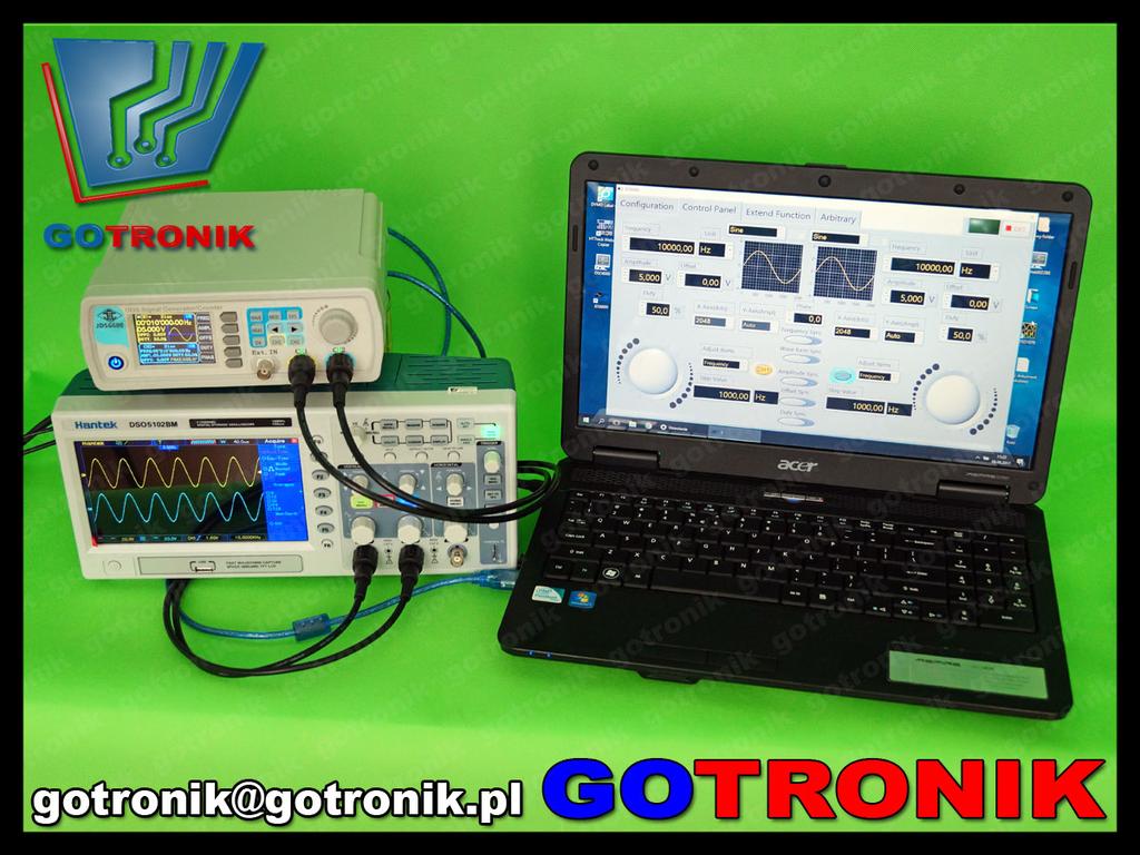 Infomacje o podukcie widok pogamu steującego pacą geneatoa JDS6600 popzez intefejs USB w Windows: Pogam komunujący się i steujący pacą geneatoa funkcyjnego JDS6600 pacuje w systemach Windows.