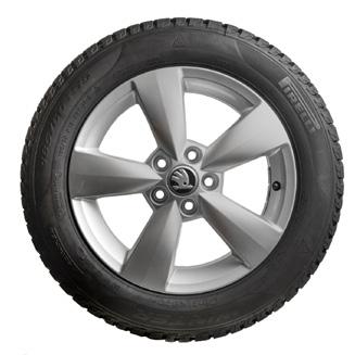 ŠKODY RAPID I FABIA III Koło zimowe 15" Felga: aluminiowa Carme srebrna 6,0J 15" ET38 Opona: Pirelli