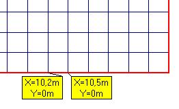 Jak widać są węzły o współrzędnej Y=1,2 m, natomiast nie ma węzłów o współrzędnej X = 1,75 m.