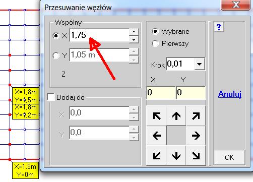 W podobny sposób modyfikuje się prawą stronę siatki. Teraz z menu Elementy wybiera się opcję Usuń wybrane i wybiera się elementy do usunięcia.