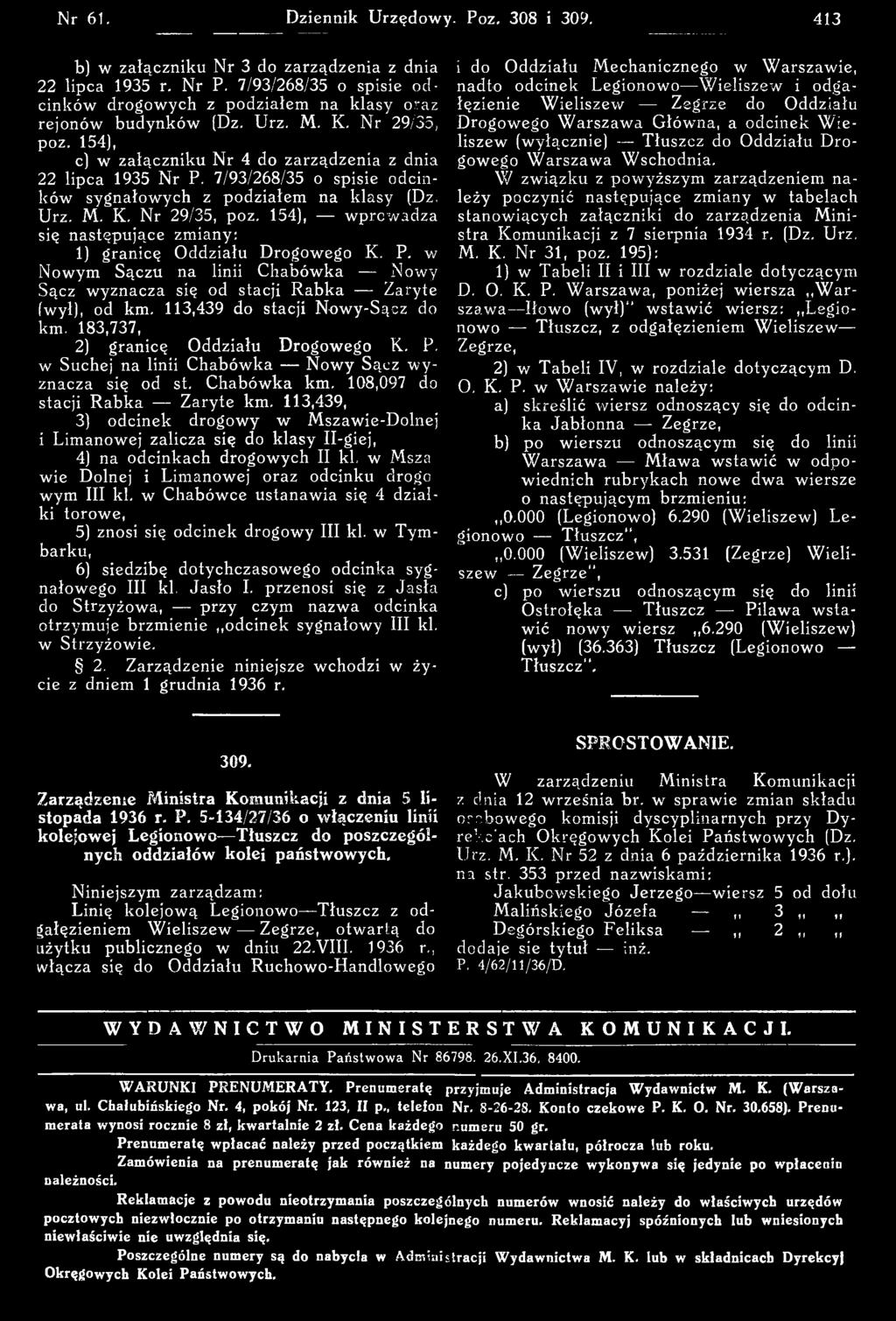 w Suchej na linii Chabówka N ow y Sącz w y znacza się od st. Chabówka km. 108,097 do stacji Rabka Zaryte km.