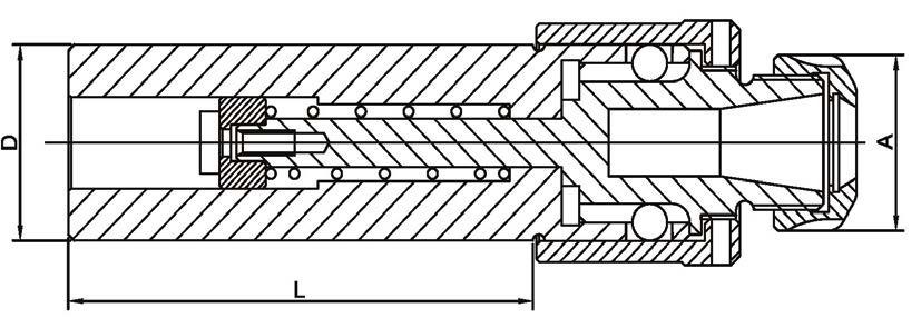 OPRAWY MORSE A TYP D-MCPY Oprawki (do głowic wkręcanych) do narzędzi z chwytem walcowym Extensions for screwed milling cutters Оправка для фрезерных головок с резббой KOD/CODE D 2 D D 1 L L 1 M D20.