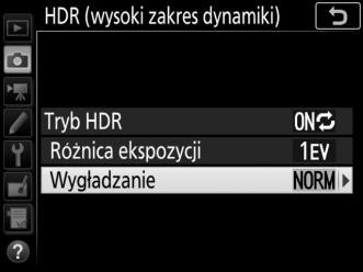 3 Wybierz różnicę ekspozycji. Aby wybrać różnicę w ekspozycji pomiędzy dwoma zdjęciami, składającymi się na zdjęcie wynikowe, wyróżnij Różnica ekspozycji i naciśnij 2.