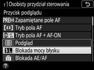Blokada mocy błysku Ta funkcja służy do blokowania mocy błysku, pozwalając na ponowne komponowanie zdjęć bez zmiany mocy błysku i zapewniając, że moc błysku jest odpowiednia dla fotografowanego