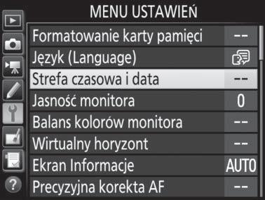 Samouczek Menu aparatu: przegląd Większość opcji fotografowania, odtwarzania i konfiguracji jest dostępnych w menu aparatu. Aby wyświetlić menu, naciśnij przycisk G.