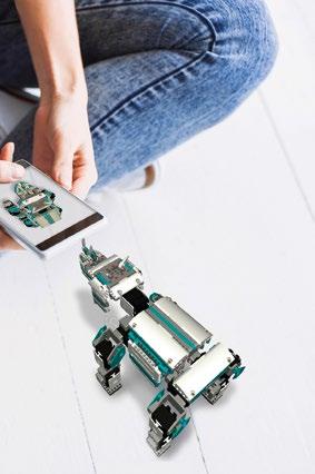 Ściągając aplikację JIMU Robot na smartfon lub tablet, zyskamy możliwość prostego kontrolowania robota