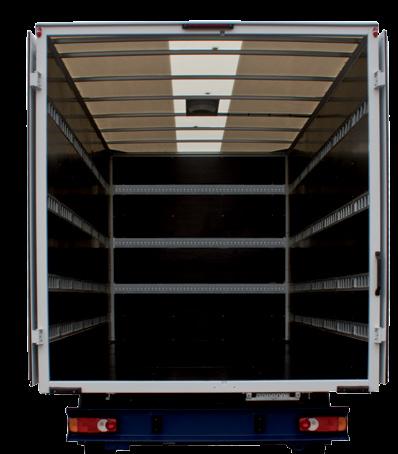 / Kontener aluminiowy tył 13 19 15 12 17 14 16 18 11 11 16 Składana drabinka wejściowa Listwa zabezpieczająca ładunek 12 17 Uchwyt do wchodzenia Uchwyty do mocowania ładunku 13 Oświetlenie obrysowe