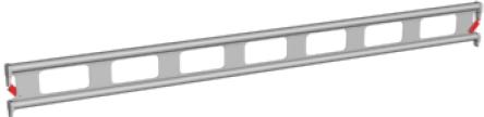 Dźwigar aluminiowy LB Mocowany do słupków ma za zadanie zwieszać sztywności konstrukcji.