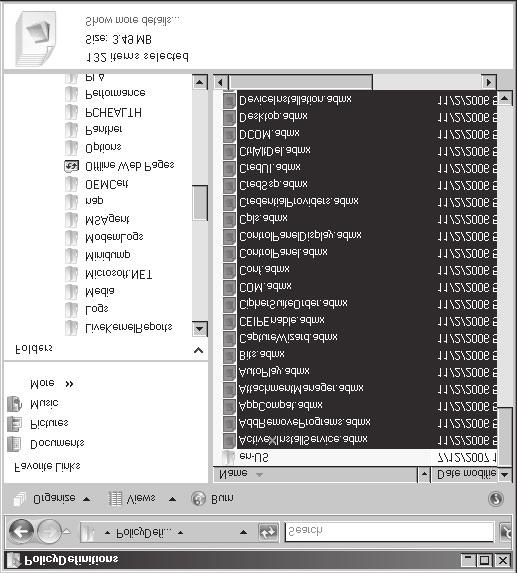 Rozdział 2: Nowości w Zasadach grupy dla systemów Windows Vista i Windows Server 2008 31 Rysunek 2-5 Pliki ADMX są napisane w języku XML, a 132 odrębnych szablonów składa się na sekcję Administrative