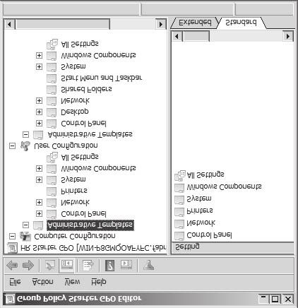 Rozdział 2: Nowości w Zasadach grupy dla systemów Windows Vista i Windows Server 2008 35 Początkowy obiekt zasad grupy Zestaw narzędziowy administratorów, zarządzających obiektami zasad grupy lub