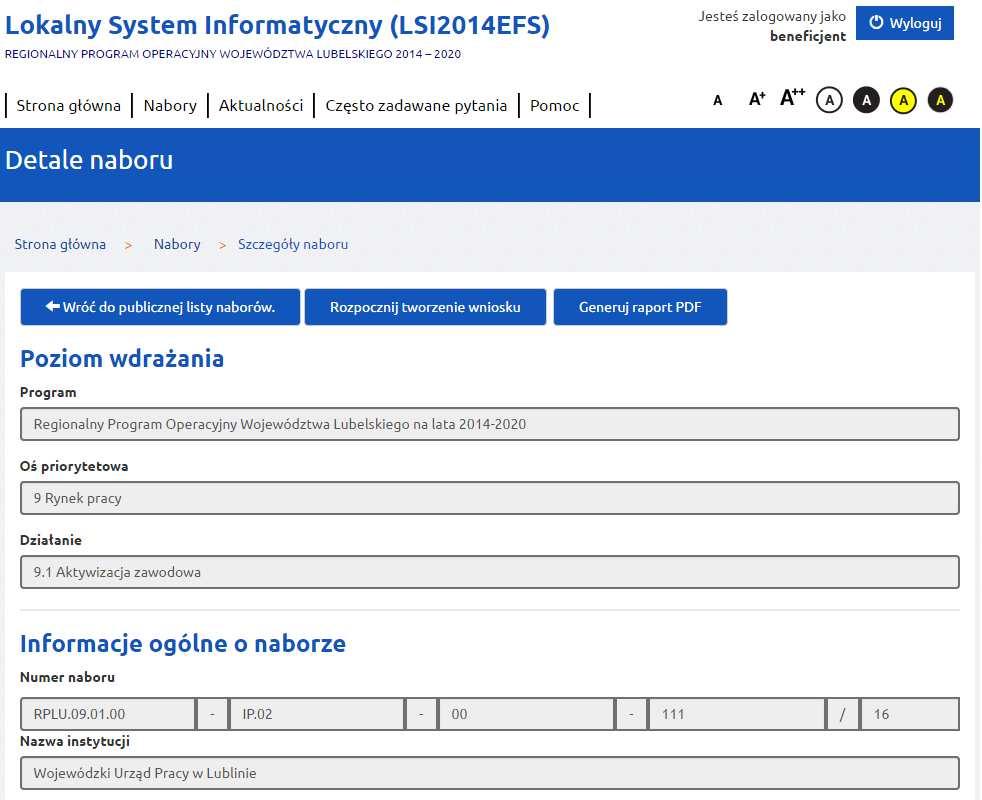 W następnym kroku należy nadać nazwę dla projektu. Nazwa projektu nie jest tożsama z polem Tytuł projektu obecnym w formularzu wniosku.