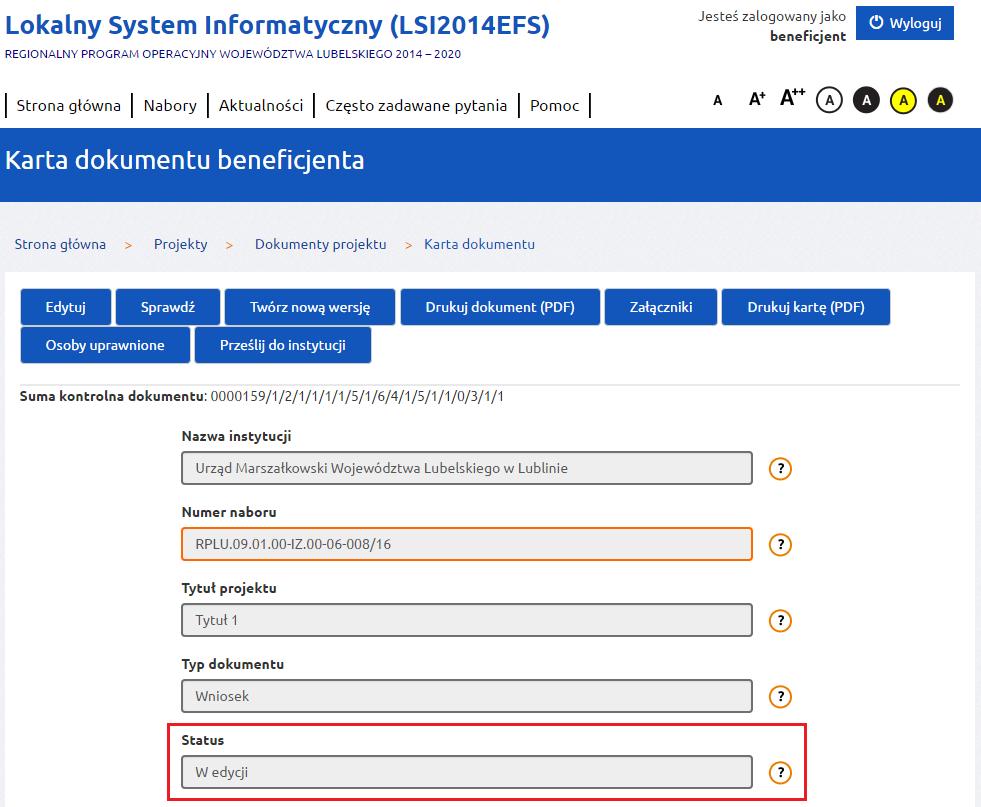 Informacja o zmianach statusów wersji jest każdorazowo wysyłana na adres e- mail podany podczas rejestracji konta.