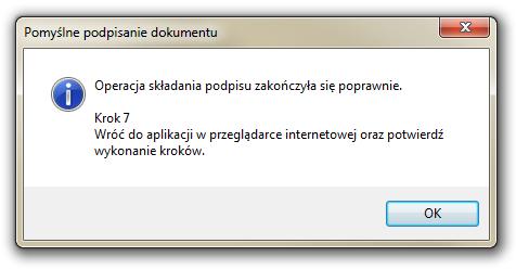 (1), listę certyfikatów do wyboru (2) i przycisk