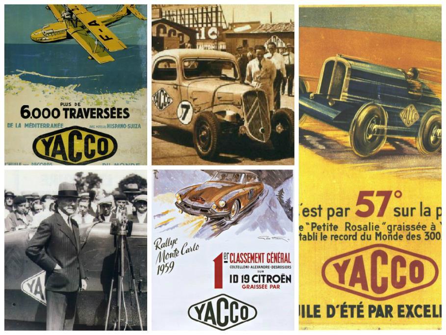 Historia firmy YACCO, "Olej rekordów świata", firma założona w 1919 we Francji, ma w swoich korzeniach i historii niesamowite osiągnięcia technologiczne wynikające z koneksjami firm ze sportami