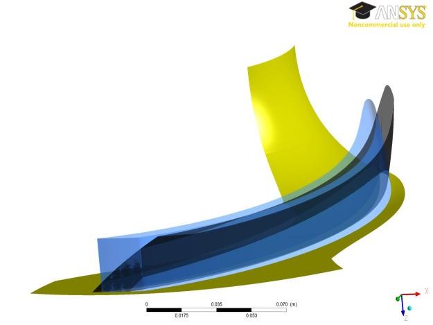 Comparison of the optimum geometry for the version of the leak and no leak Rysunek 7 przedstawia różnice pomiędzy geometrią o