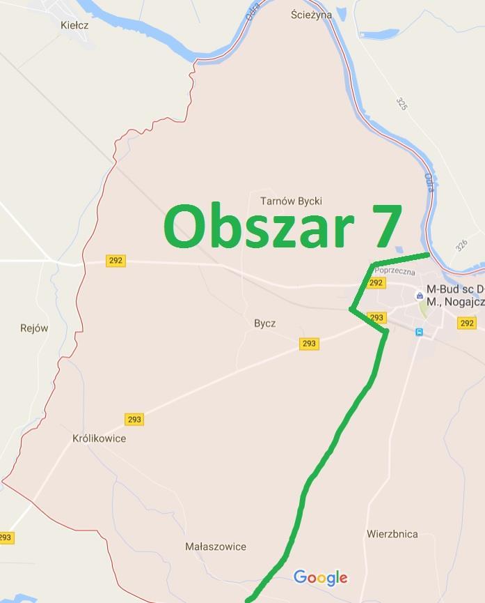 OBSZAR NR 7 - miejscowości: Bycz, Królikowice, Małaszowice, Tarnów Bycki.