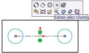 (rysunek 2.63), Rysunek 2.63. Rysunek i relacje dwóch okręgów Rysunek 2.64.