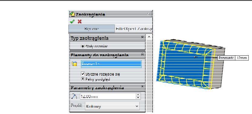 Rysunek 2.114. Zaokrąglenie krawędzi ściany Rysunek 2.115.