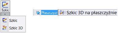 Szkic 3D Rysowanie szkicu przestrzennego (szkic 3D) można rozpocząć na dwa sposoby (rysunek 2.137): Rysunek 2.137. Przykłady możliwości utworzenia szkicu 3D Na pasku Szkic rozwinąć Szkic i wybrać Szkic 3D.