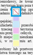 Wybranie w tym menu opcji Zaznacz tekst kolorem wyświetli kolejne menu z paletą kolorów: Wybranie kolory spowoduje zmianę tła zaznaczonego bloku z tekstem na wybrany