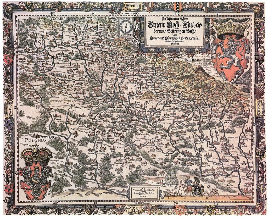 Najstarsze odwzorowania Dolnego Śląska 1518 1554 1561 (1605) (1612) (1627) (1642) (1685) (1738)